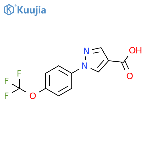 1-4-(trifluoromethoxy)phenyl-1H-pyrazole-4-carboxylic acid structure