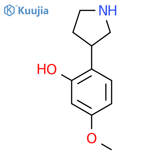 5-methoxy-2-(pyrrolidin-3-yl)phenol structure