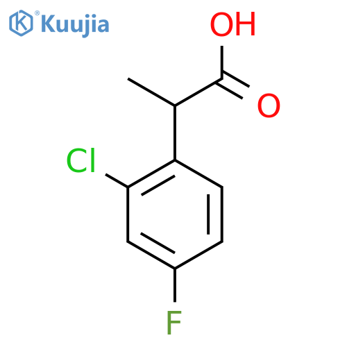 2-(2-Chloro-4-fluorophenyl)propanoic acid structure