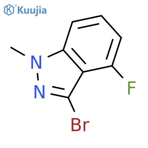 3-bromo-4-fluoro-1-methyl-1H-indazole structure