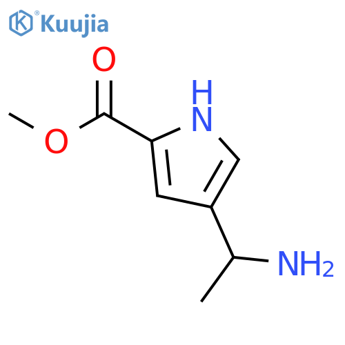 Methyl 4-(1-aminoethyl)-1H-pyrrole-2-carboxylate structure
