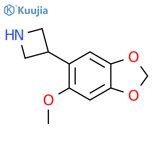 3-(6-methoxy-1,3-dioxaindan-5-yl)azetidine structure