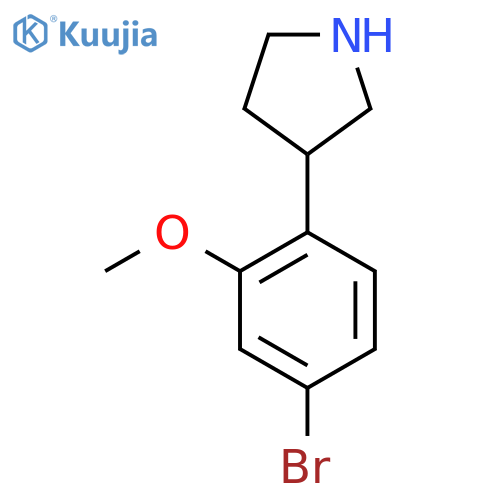 3-(4-bromo-2-methoxyphenyl)pyrrolidine structure