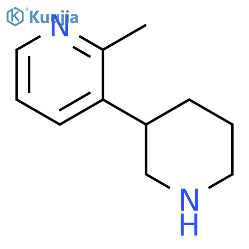 2-methyl-3-(piperidin-3-yl)pyridine structure
