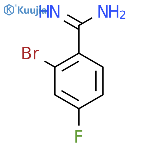 2-bromo-4-fluorobenzene-1-carboximidamide structure