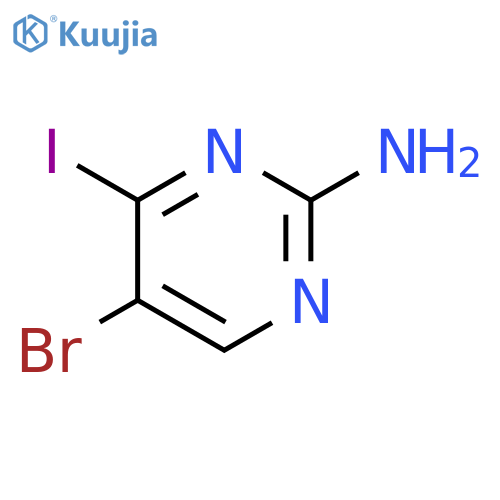 5-Bromo-4-iodopyrimidin-2-amine structure