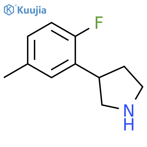 3-(2-fluoro-5-methylphenyl)pyrrolidine structure