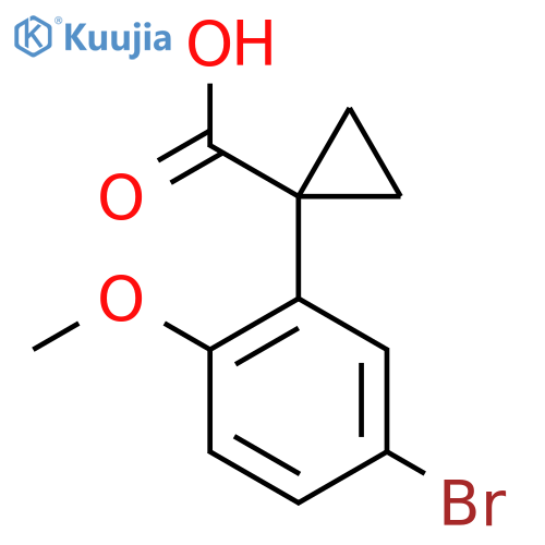 1-(5-bromo-2-methoxyphenyl)cyclopropane-1-carboxylic acid structure