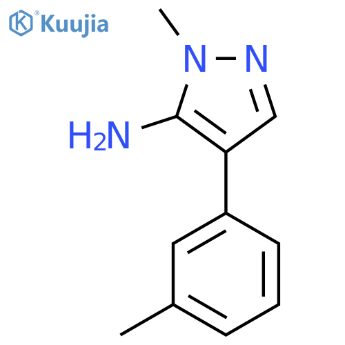 1-Methyl-4-(3-methylphenyl)-1h-pyrazol-5-amine structure