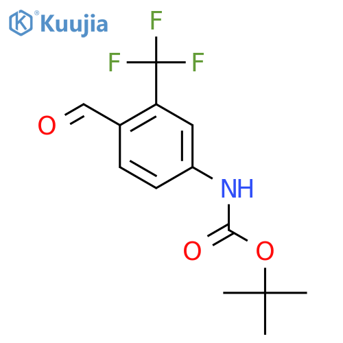 tert-Butyl (4-formyl-3-(trifluoromethyl)phenyl)carbamate structure