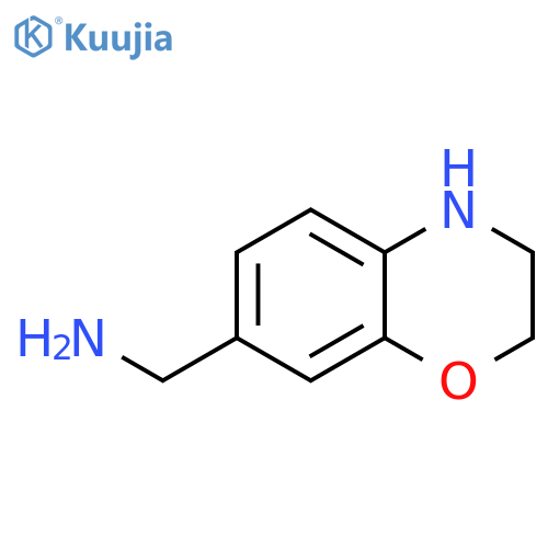 (3,4-dihydro-2H-1,4-benzoxazin-7-yl)methanamine structure