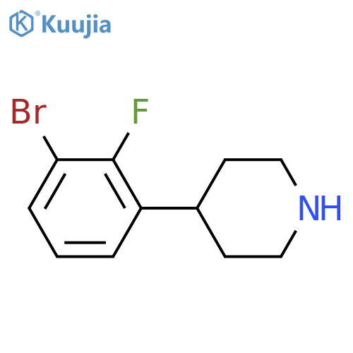 4-(3-bromo-2-fluorophenyl)piperidine structure