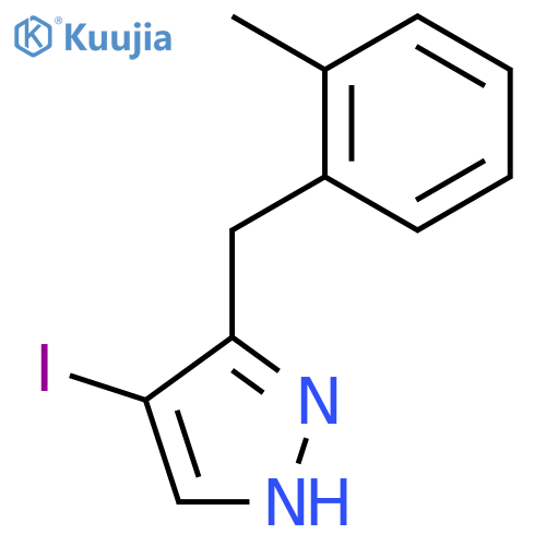 4-Iodo-3-(2-methylbenzyl)-1H-pyrazole structure