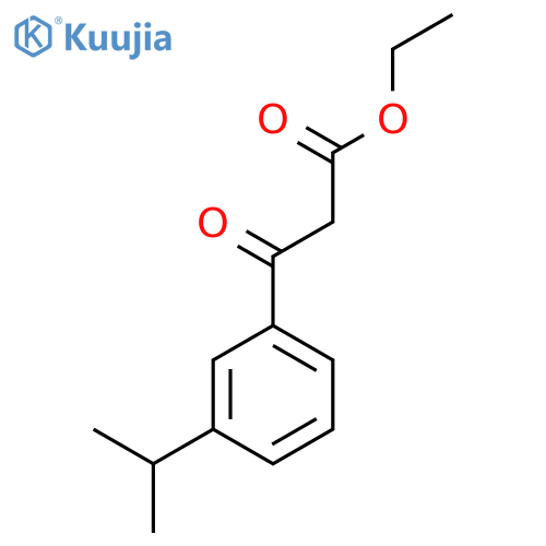 Ethyl (3-isopropylbenzoyl)acetate structure