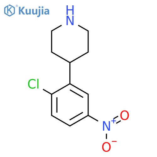 4-(2-chloro-5-nitrophenyl)piperidine structure