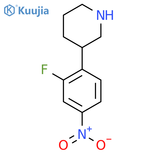 3-(2-fluoro-4-nitrophenyl)piperidine structure