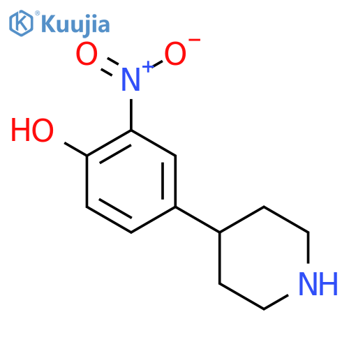 2-nitro-4-(piperidin-4-yl)phenol structure