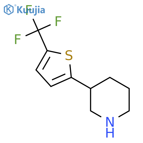3-5-(trifluoromethyl)thiophen-2-ylpiperidine structure