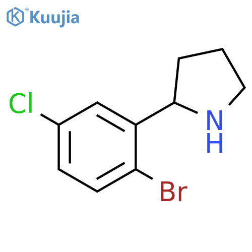 2-(2-bromo-5-chlorophenyl)pyrrolidine structure