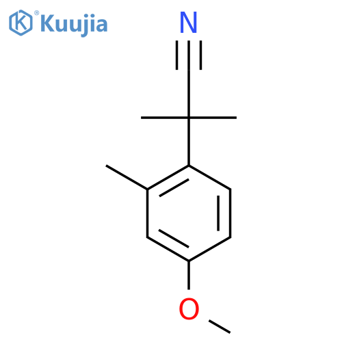 2-(4-methoxy-2-methylphenyl)-2-methylpropanenitrile structure