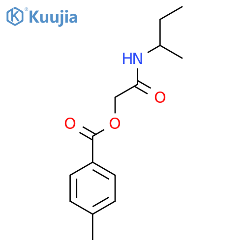 [(butan-2-yl)carbamoyl]methyl 4-methylbenzoate structure