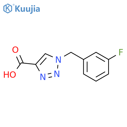 1-[(3-fluorophenyl)methyl]-1H-1,2,3-triazole-4-carboxylic acid structure