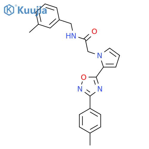 2-{2-[3-(4-methylphenyl)-1,2,4-oxadiazol-5-yl]-1H-pyrrol-1-yl}-N-[(3-methylphenyl)methyl]acetamide structure