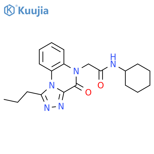 N-cyclohexyl-2-{4-oxo-1-propyl-4H,5H-[1,2,4]triazolo[4,3-a]quinoxalin-5-yl}acetamide structure