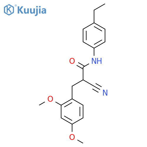 2-Cyano-3-(2,4-dimethoxyphenyl)-N-(4-ethylphenyl)propanamide structure