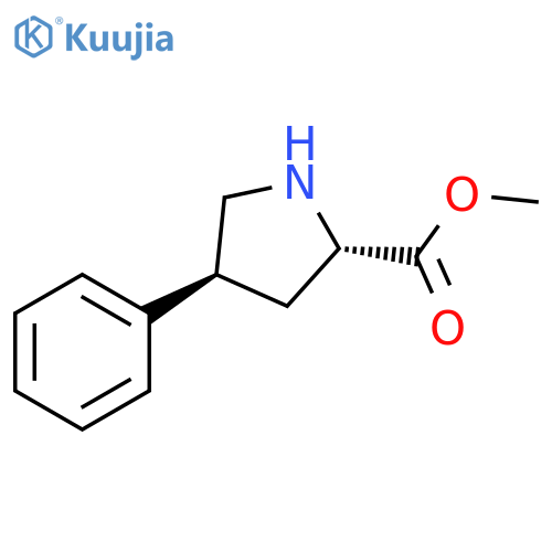 L-Proline, 4-phenyl-, methyl ester, trans- (9CI) structure