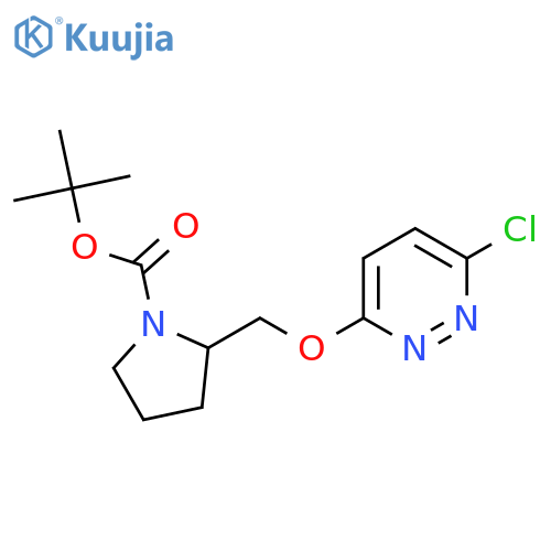 2-(6-Chloro-pyridazin-3-yloxymethyl)-pyrrolidine-1-carboxylic acid tert-butyl ester structure