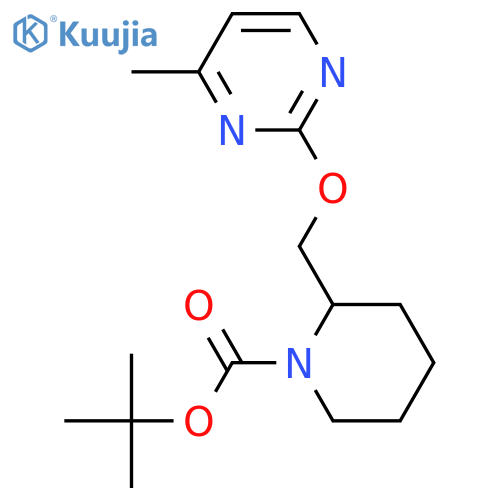 2-(4-Methyl-pyrimidin-2-yloxymethyl)-piperidine-1-carboxylic acid tert-butyl ester structure