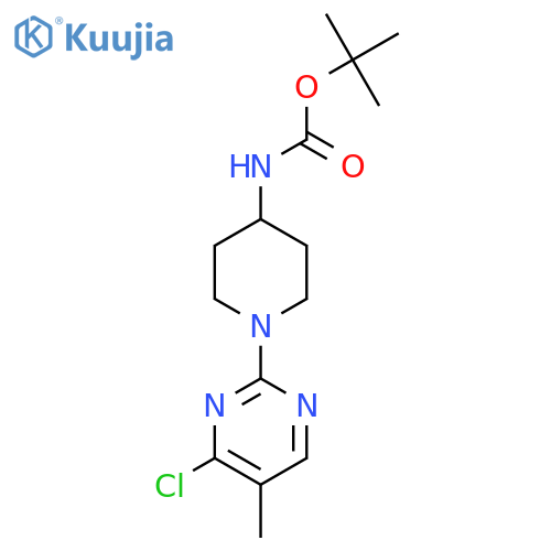 [1-(4-Chloro-5-methyl-pyrimidin-2-yl)-piperidin-4-yl]-carbamic acid tert-butyl ester structure