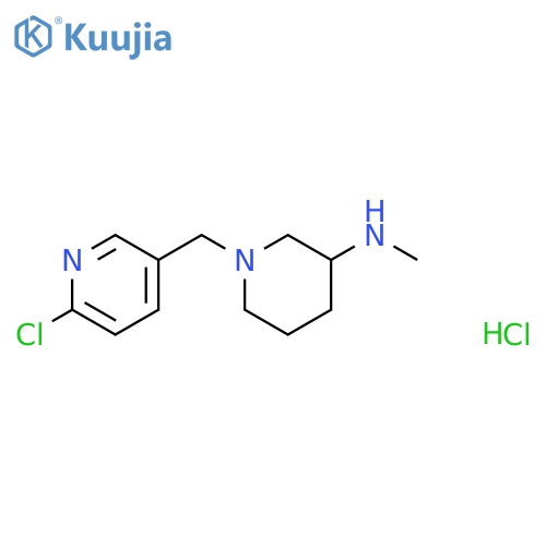 [1-(6-Chloro-pyridin-3-ylmethyl)-piperidin-3-yl]-methyl-amine hydrochloride structure