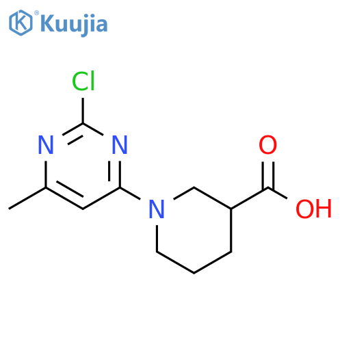 1-(2-Chloro-6-methyl-pyrimidin-4-yl)-piperidine-3-carboxylic acid structure