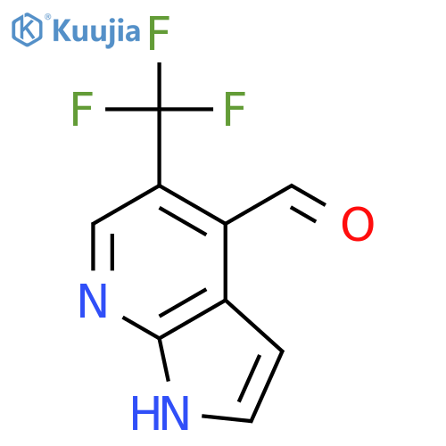5-(Trifluoromethyl)-1H-pyrrolo[2,3-b]pyridine-4-carbaldehyde structure