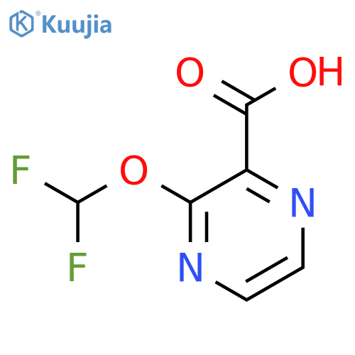 3-(Difluoromethoxy)pyrazine-2-carboxylic acid structure