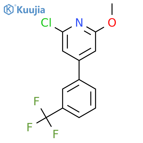 2-Chloro-6-methoxy-4-(3-(trifluoromethyl)phenyl)pyridine structure