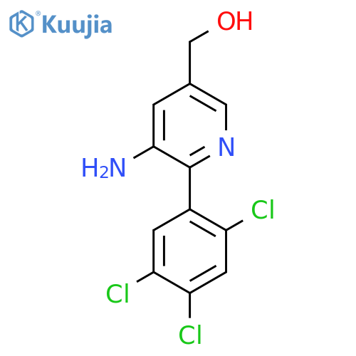 3-Amino-2-(2,4,5-trichlorophenyl)pyridine-5-methanol structure
