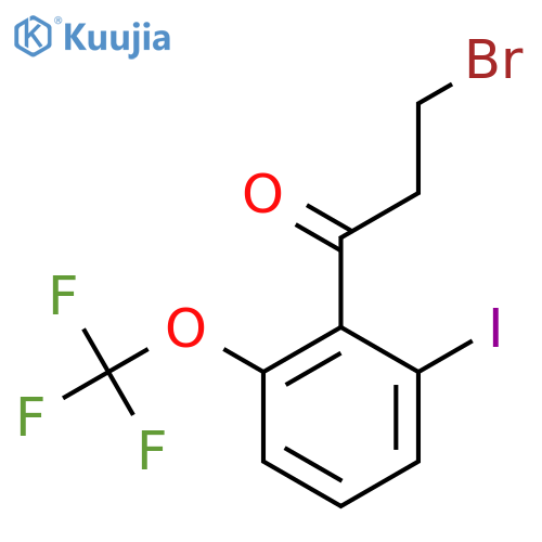 3-Bromo-2'-iodo-6'-(trifluoromethoxy)propiophenone structure