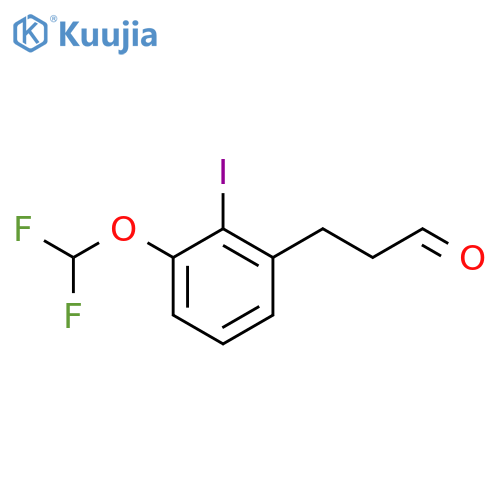 3-(3'-(Difluoromethoxy)-2'-iodophenyl)propionaldehyde structure
