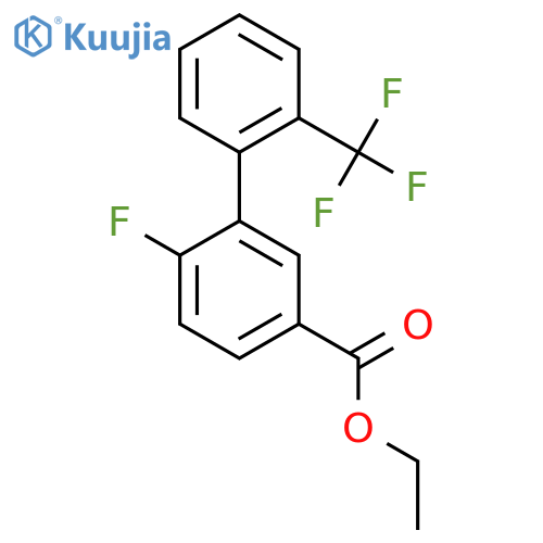 6-Fluoro-2'-(trifluoromethyl)biphenyl-3-carboxylic acid ethyl ester structure
