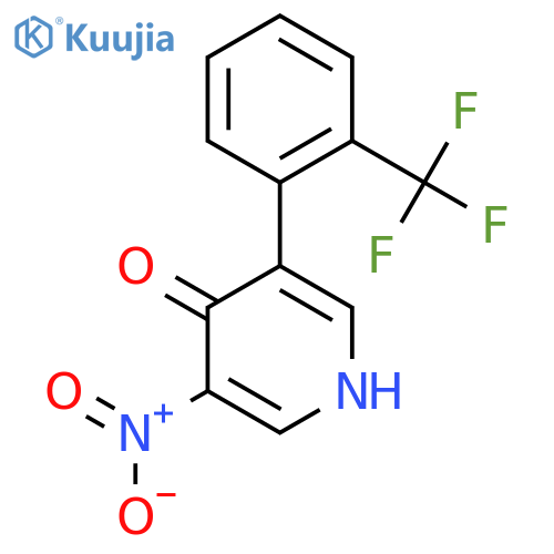 4-Hydroxy-3-nitro-5-(2-(trifluoromethyl)phenyl)pyridine structure