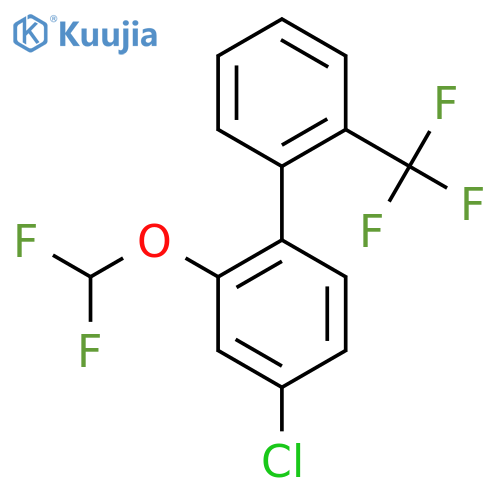 4-Chloro-2-(difluoromethoxy)-2'-(trifluoromethyl)biphenyl structure