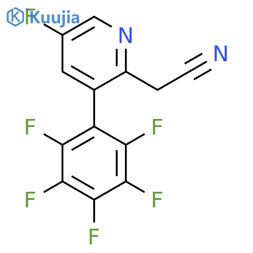 5-Fluoro-3-(perfluorophenyl)pyridine-2-acetonitrile structure