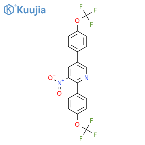 2,5-Bis(4-(trifluoromethoxy)phenyl)-3-nitropyridine structure