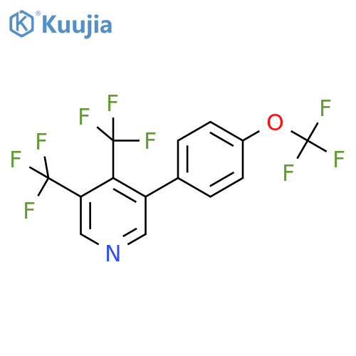 4,5-Bis(trifluoromethyl)-3-(4-(trifluoromethoxy)phenyl)pyridine structure