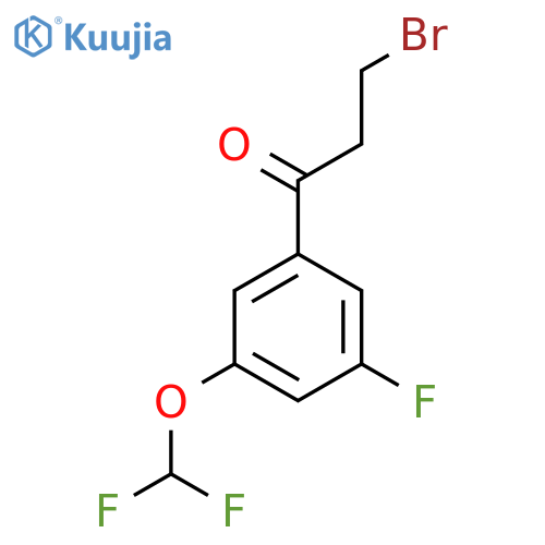 3-Bromo-3'-(difluoromethoxy)-5'-fluoropropiophenone structure