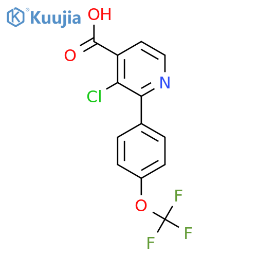 3-Chloro-2-(4-(trifluoromethoxy)phenyl)isonicotinic acid structure