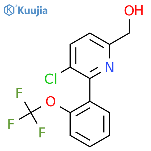 3-Chloro-2-(2-(trifluoromethoxy)phenyl)pyridine-6-methanol structure